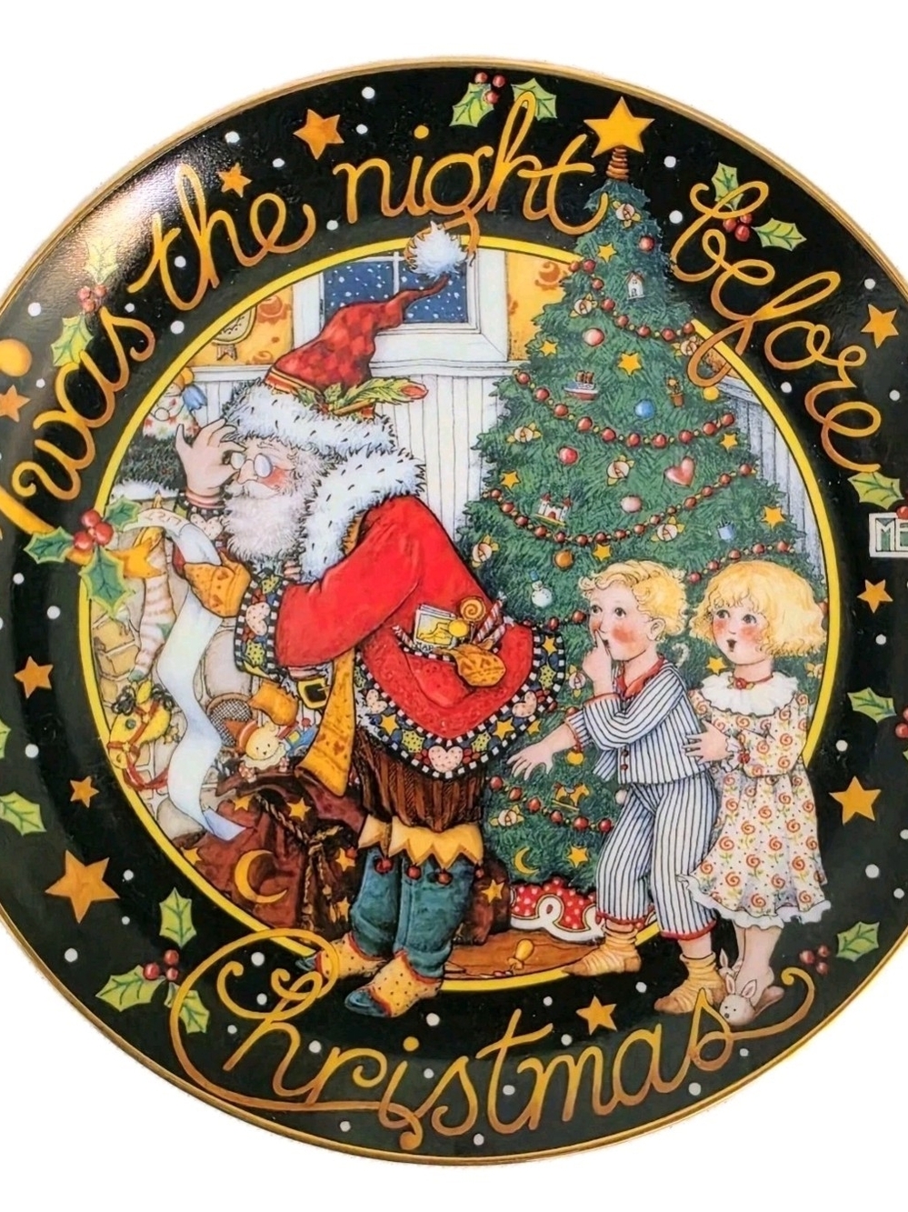 Mary Engelbreit Wall Plate Twas The Night Before Christmas 1994 Danbury Mint